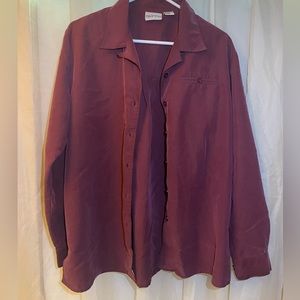 Burgundy Women’s Button Up